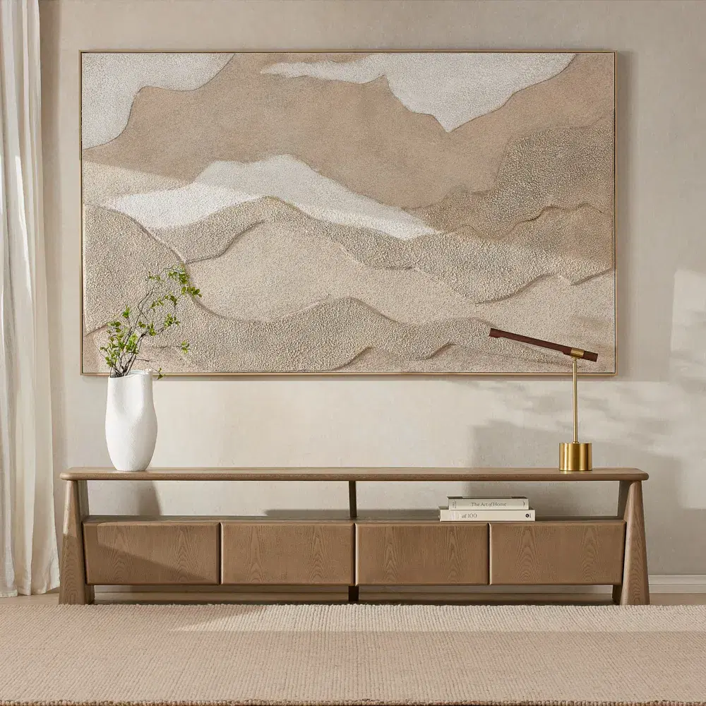 Kaia Brushed Gold Metal Table Lamp Walnut Metal Shade