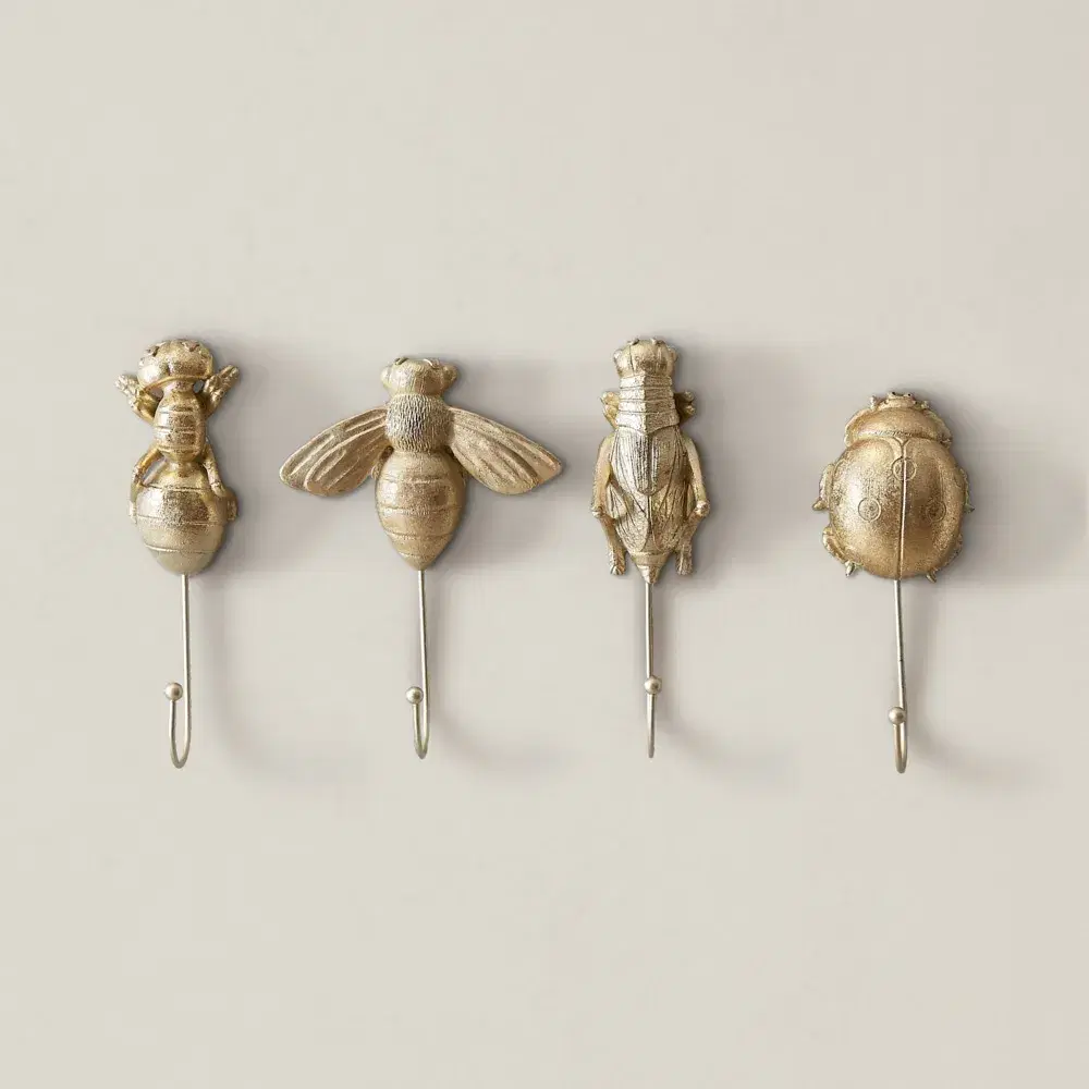 Entomophile Gold Resin Wall Decor (Set of 4)