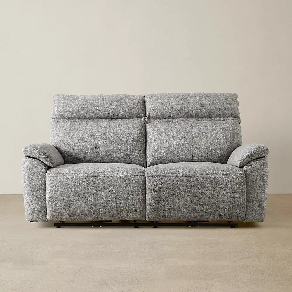 McKenna Dark Grey Woven Fabric 3-Seater Electric Recliner