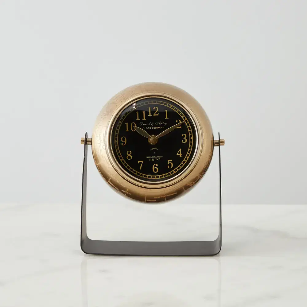 Jiffy Matte Antique Brass Clock
