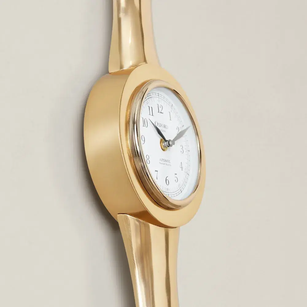 Time Keeper Matte Antique Brass Wall Clock