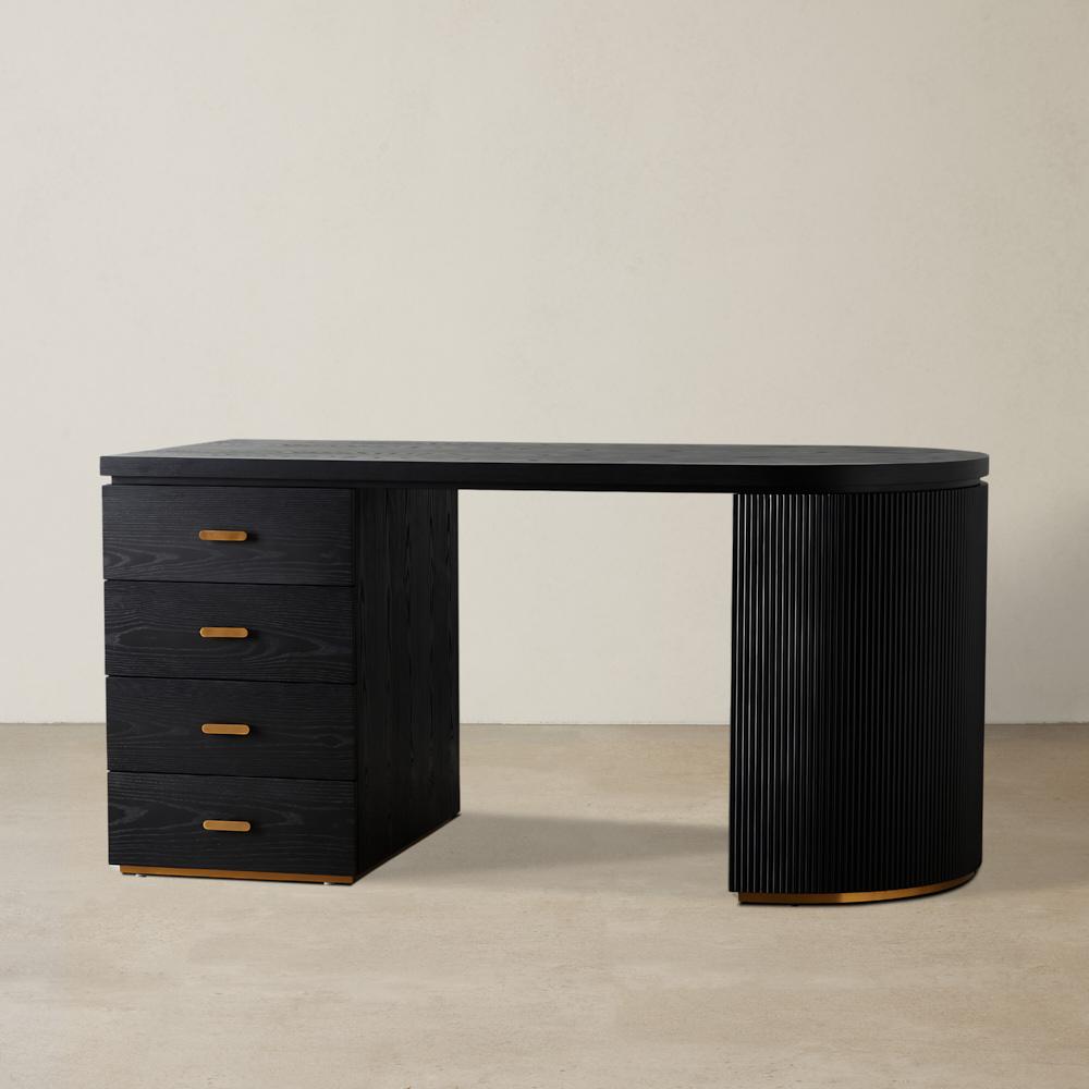 Nicholas Black Wooden Desk