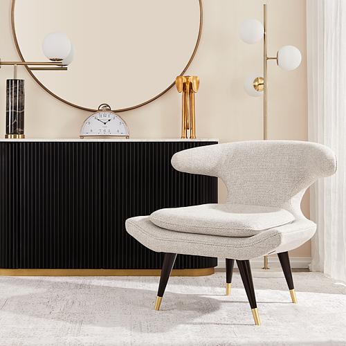 Tarrington Dove Grey Woven Fabric Occasional Chair