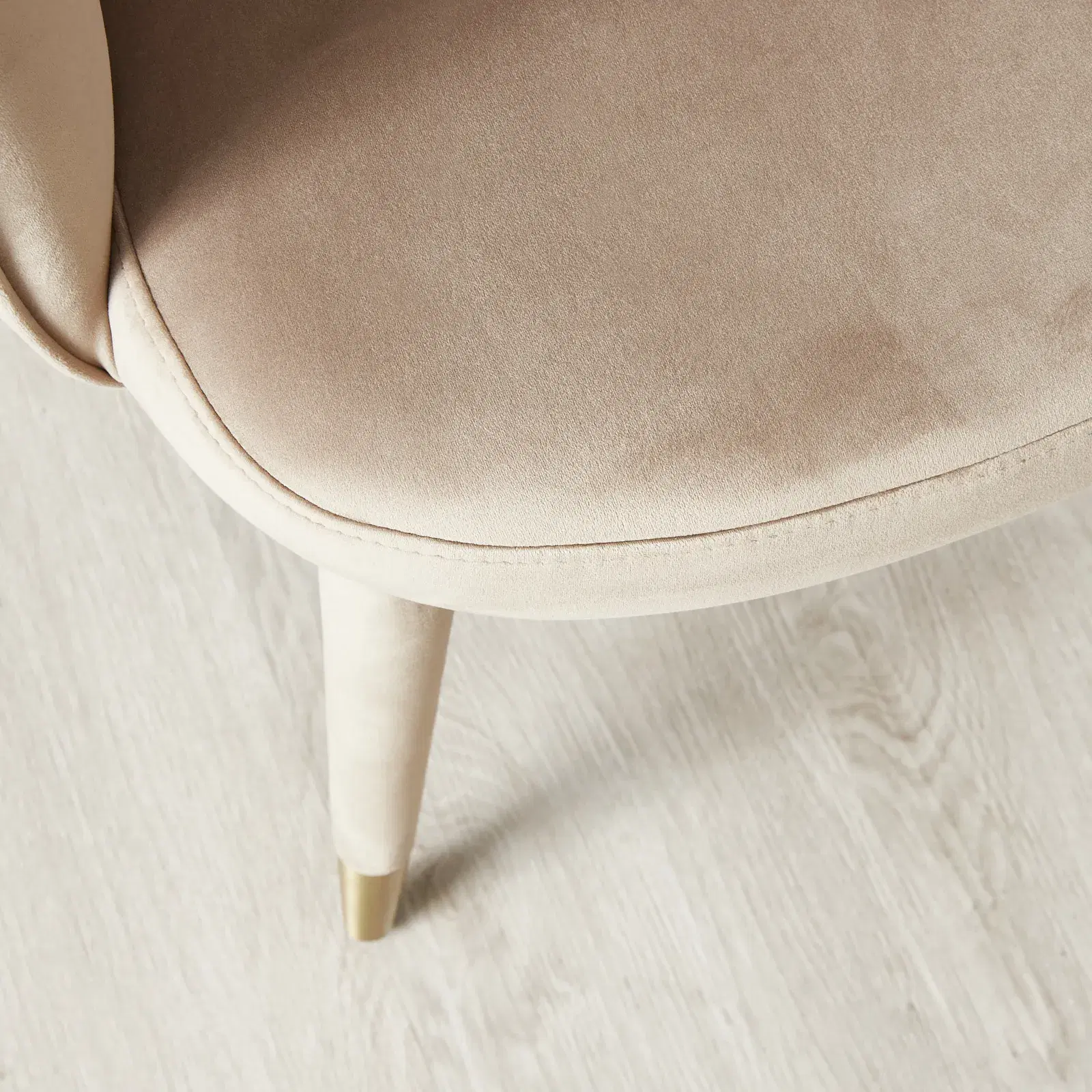 Adrianna Beige Velvet Dining Chair