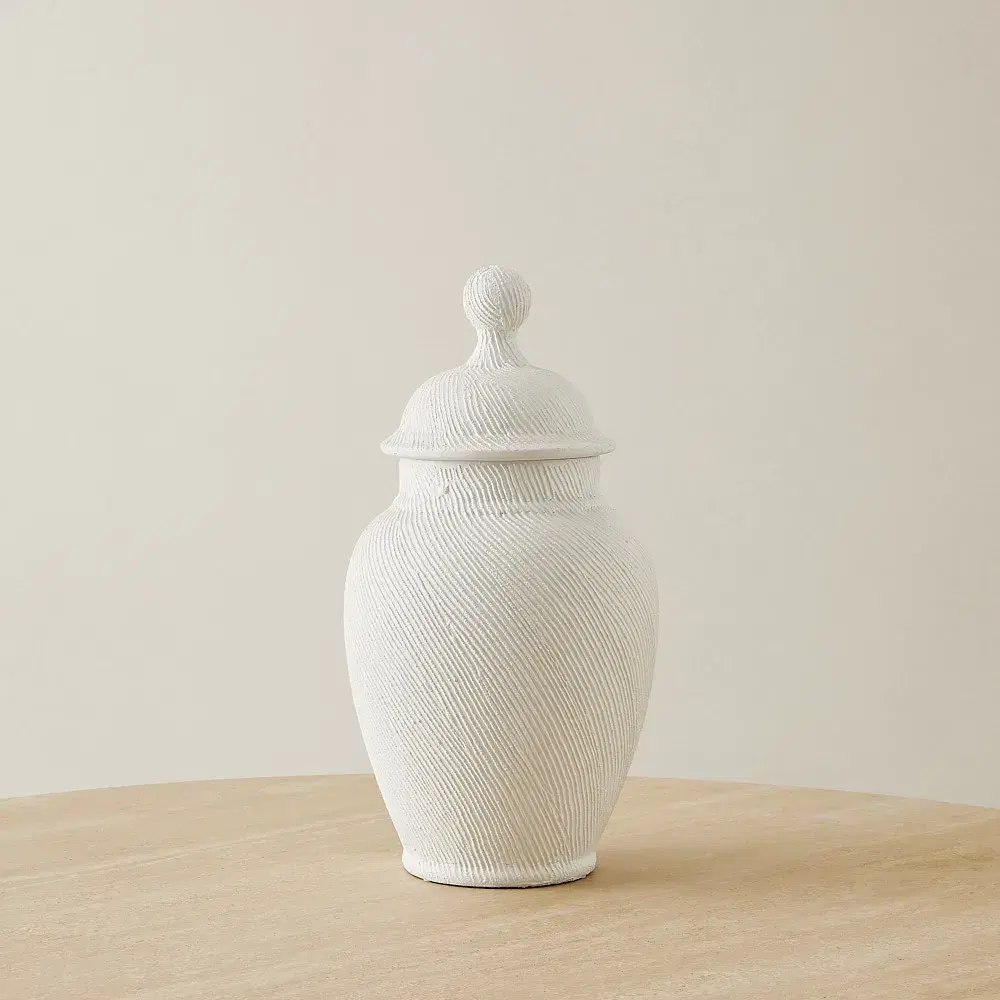 Coraline Matte White Ceramic Vase