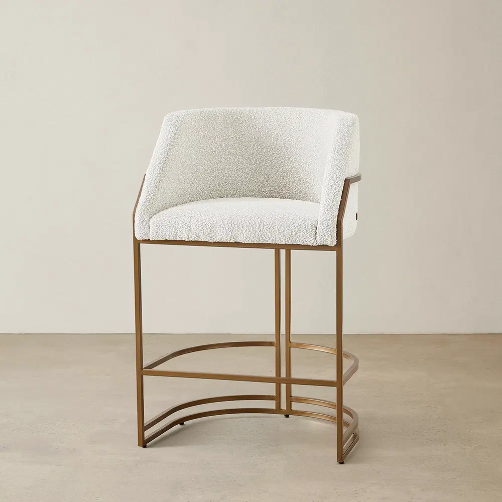 Laura Cream Boucle 67cm Counter Stool