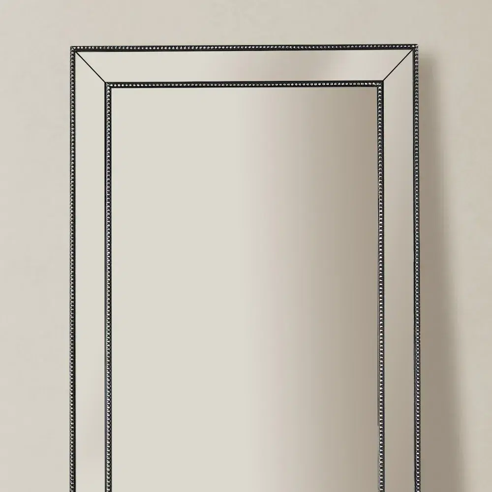 Embry Black Rectangle Wooden Mirror 200x90cm