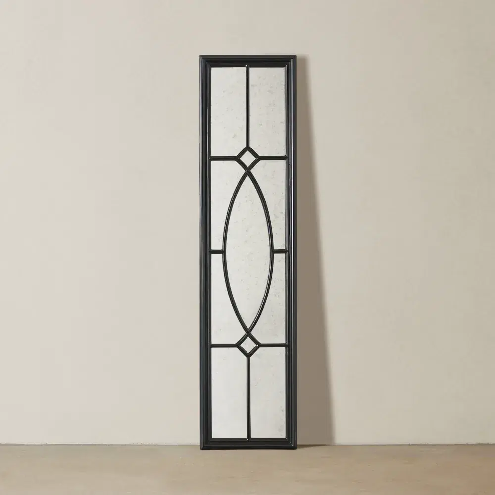 Elessar Black Rectangle Wooden Mirror