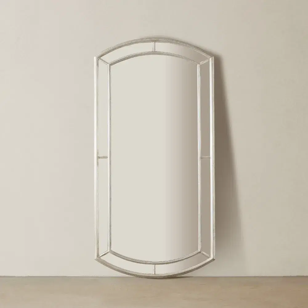 Ilaria Antique Silver Wooden Mirror