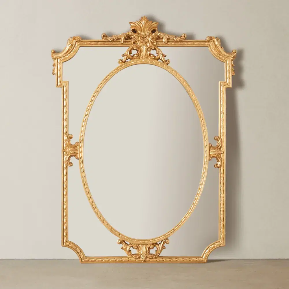 Gillian Antique Gold Mirror