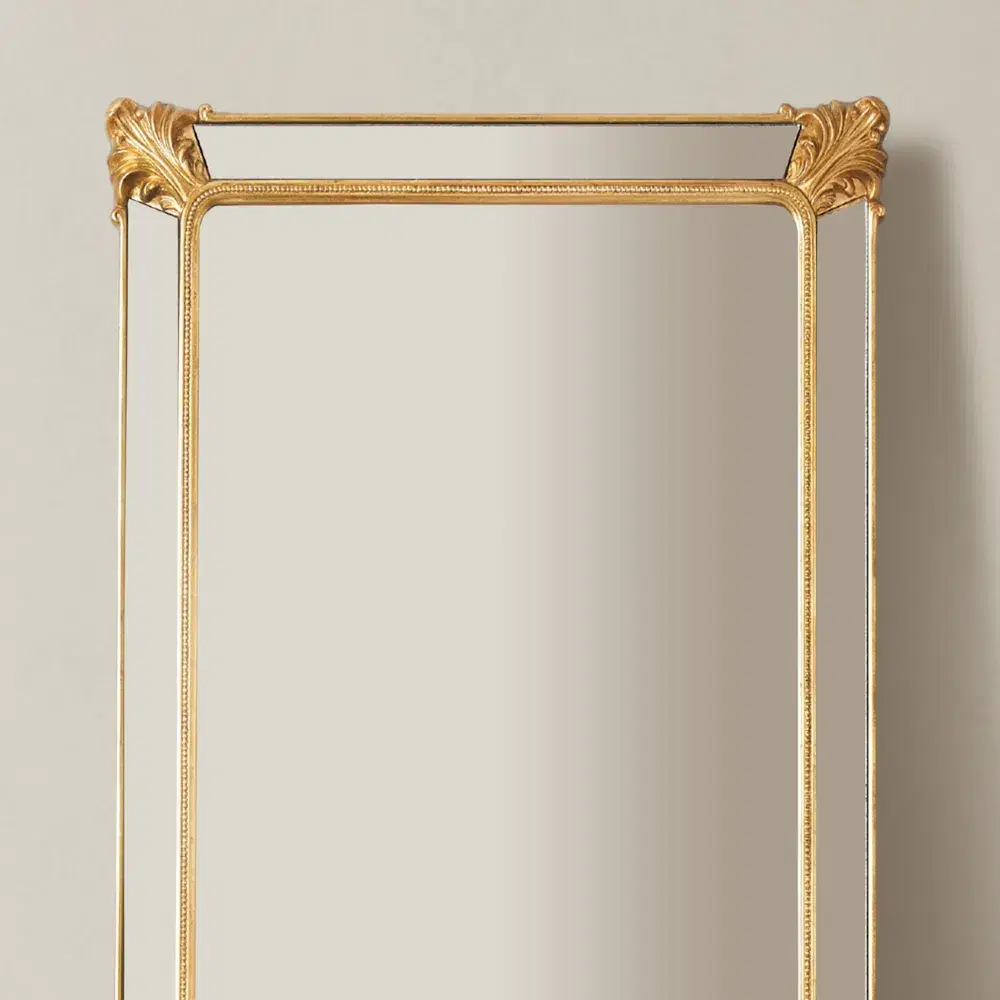 Leander Antique Gold Mirror