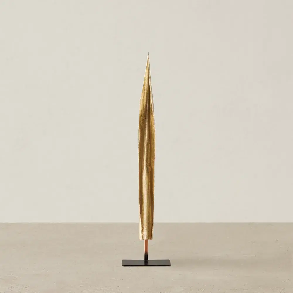 Golden Leaf Resin Metal Stand 98cm