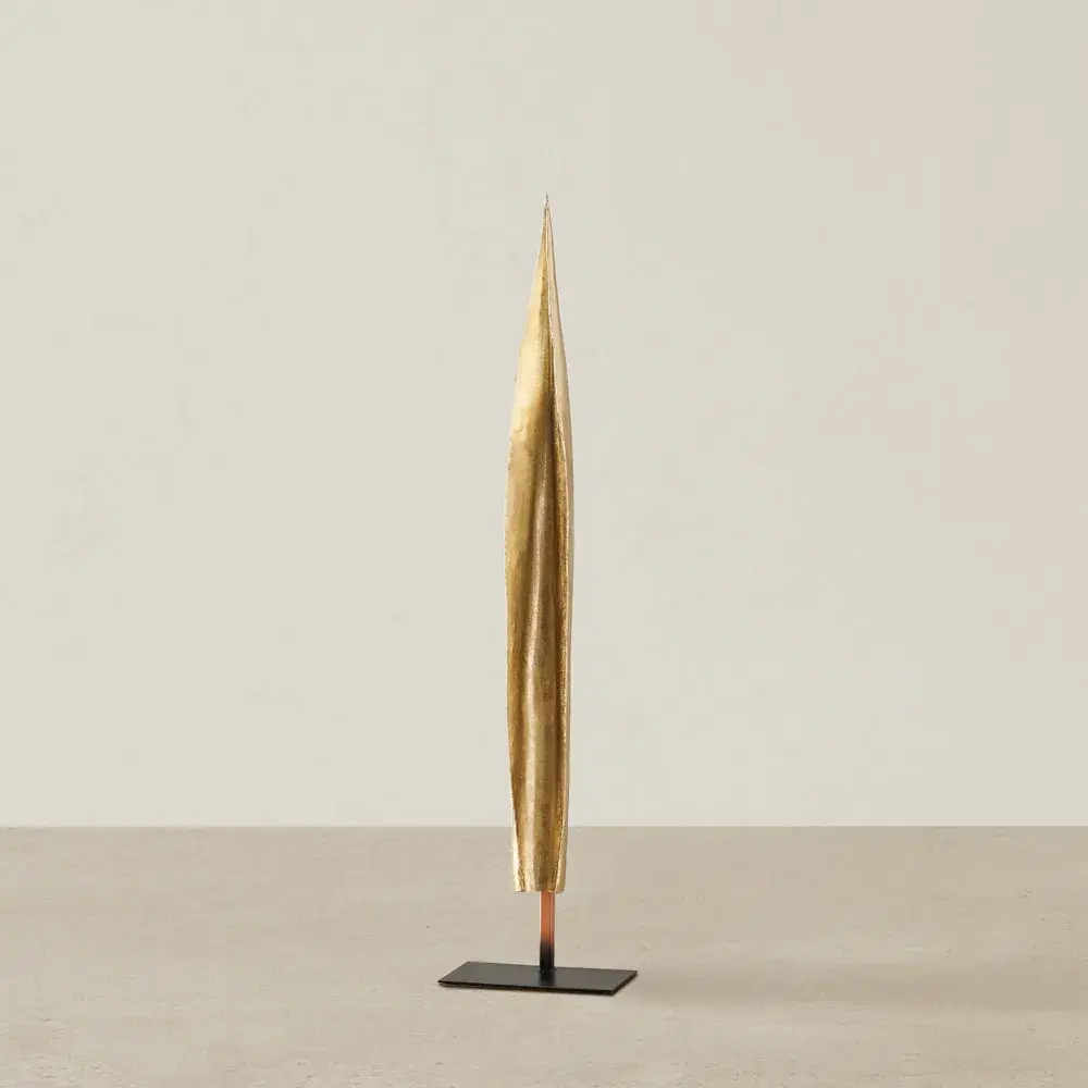 Golden Leaf Resin Metal Stand 98cm