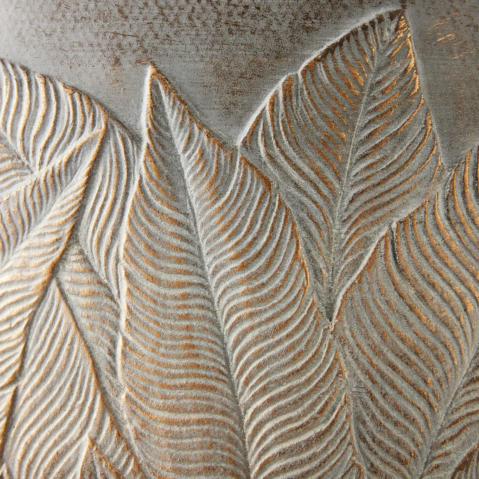 Maliyah Brass Washed Fibre Clay Tall Planter - Set of 2