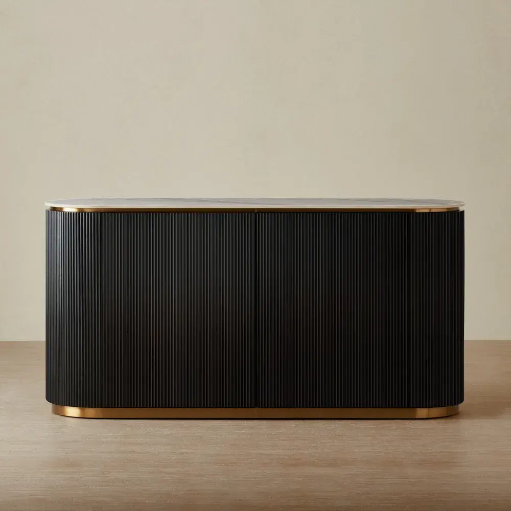 Archie White Sintered Stone Sideboard