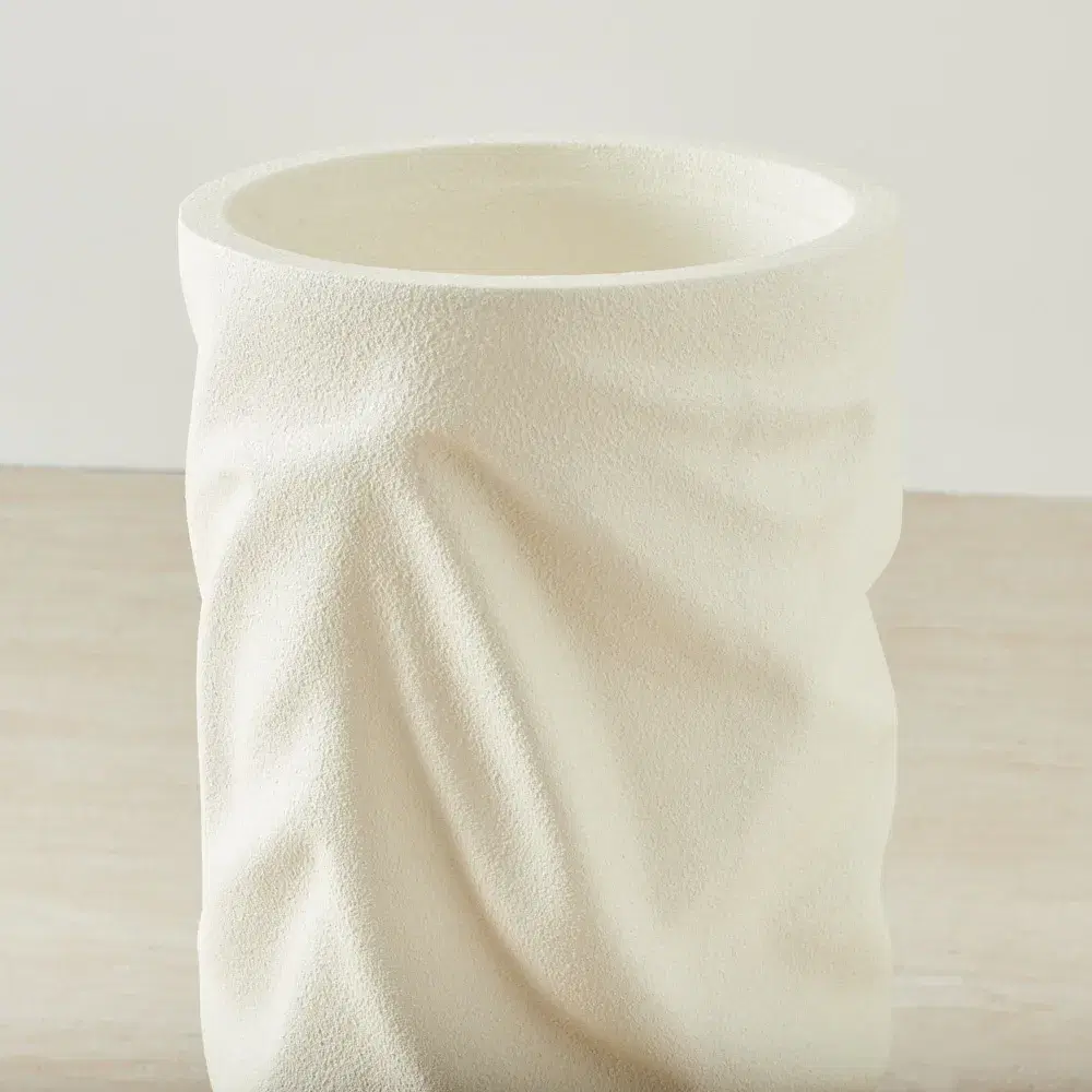 Ostia Textured White Vase