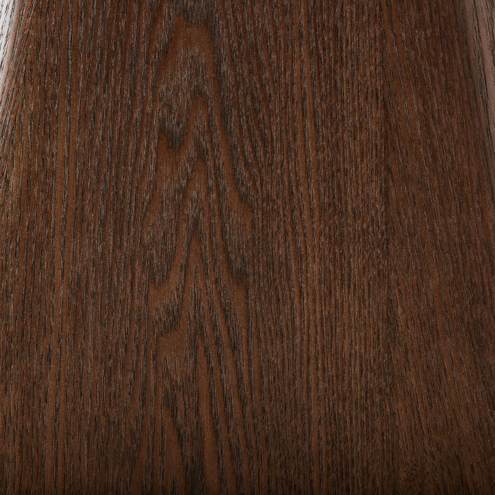 Dunstan Calacatta Viola Sintered Stone Side Table - Amber Brown Wooden Legs