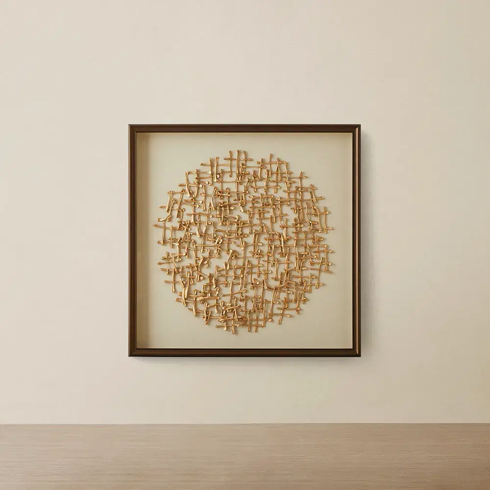 Axis Dolomite Shadow Box with Antique Brown Frame