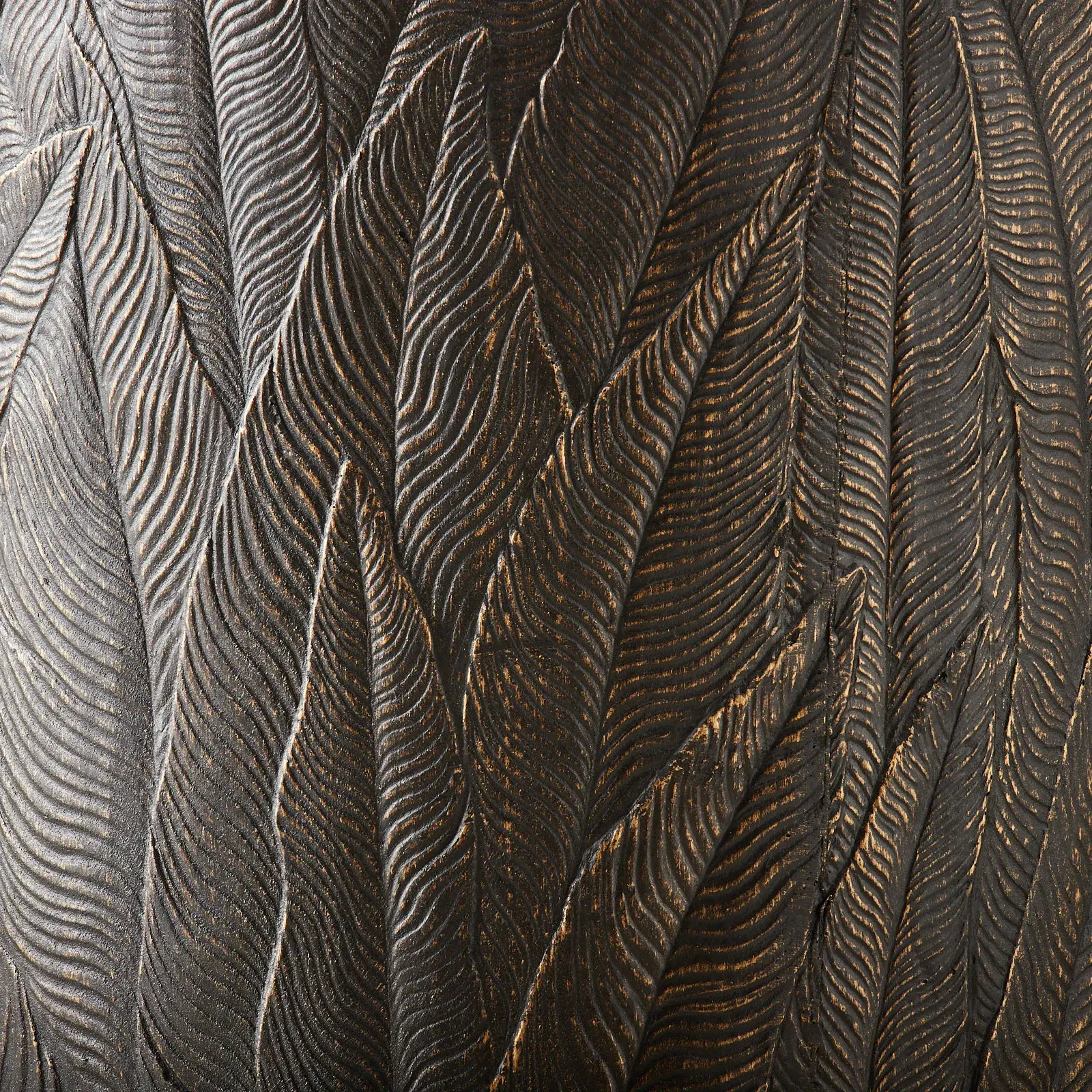 Maliyah Black and Gold Fibre Clay Tall Planter - Set of 2