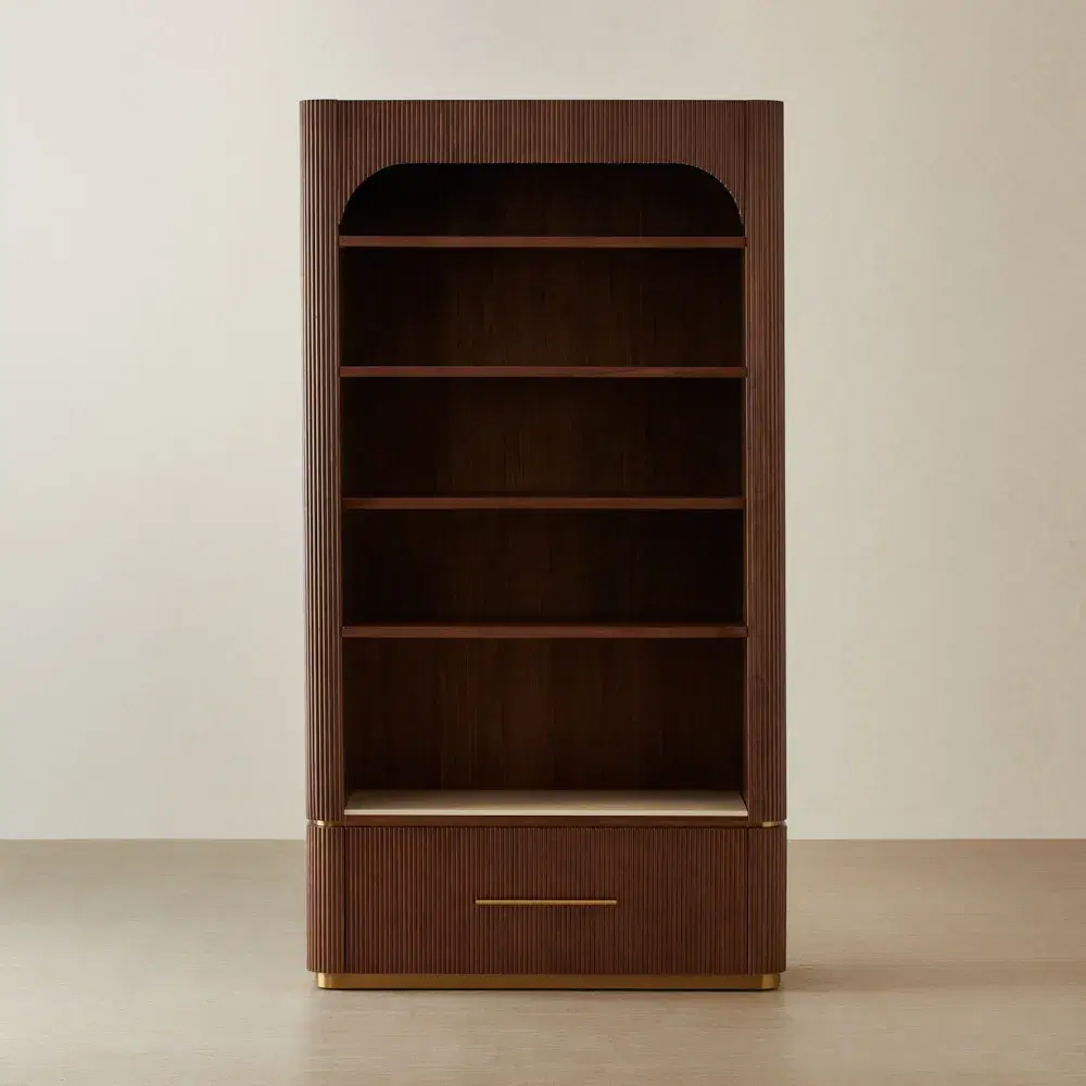 San Pierre Walnut Veneer Bookshelf