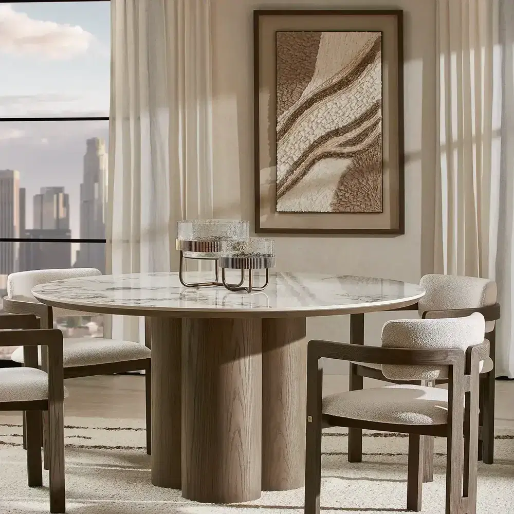 Fita Paper Pulp Shadow Box with Light Brown Frame