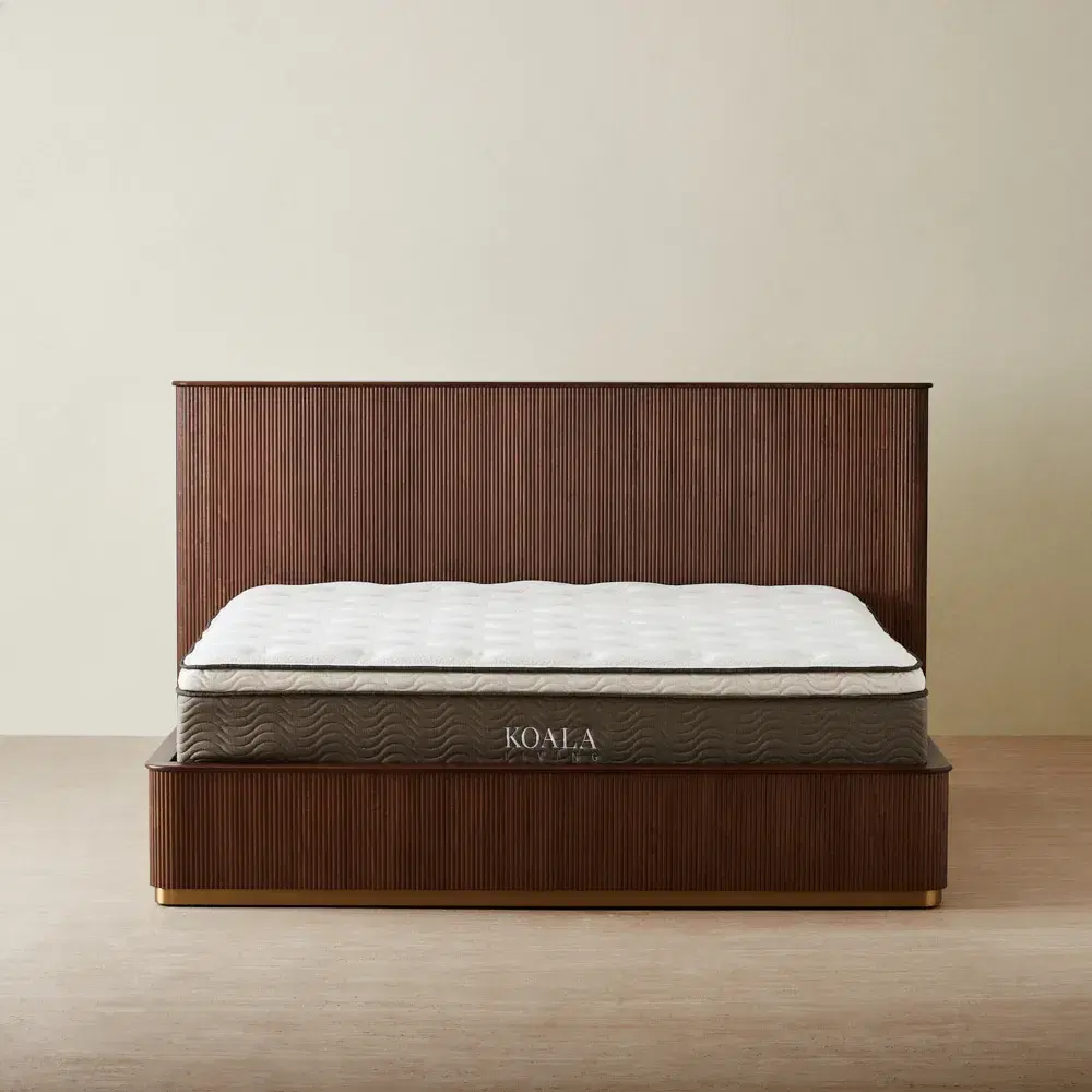 San Pierre Walnut Veneer King Bed