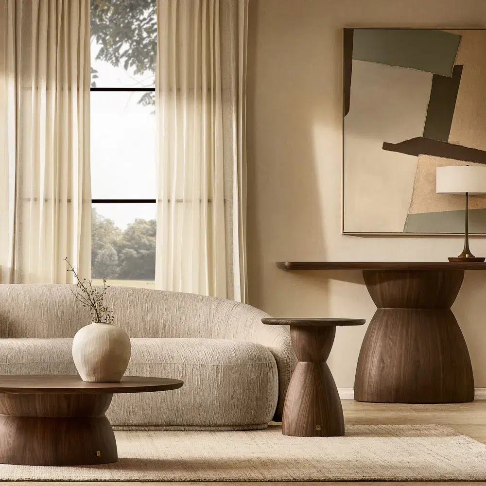 Xavier Walnut Brown Wooden Coffee Table