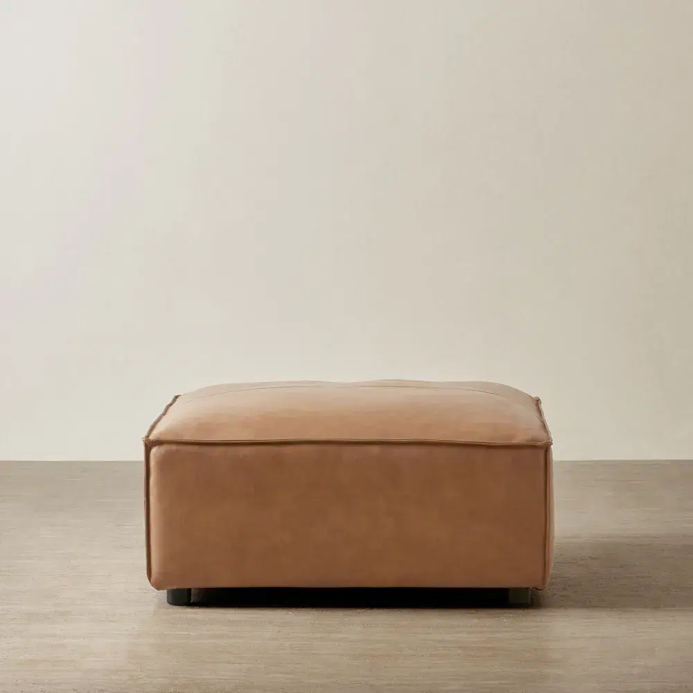Lainey Medium Tan Sofa - Ottoman