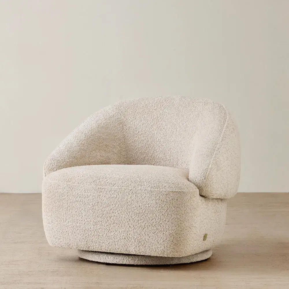 Verage Mid Beige Woven Fabric Occasional Chair