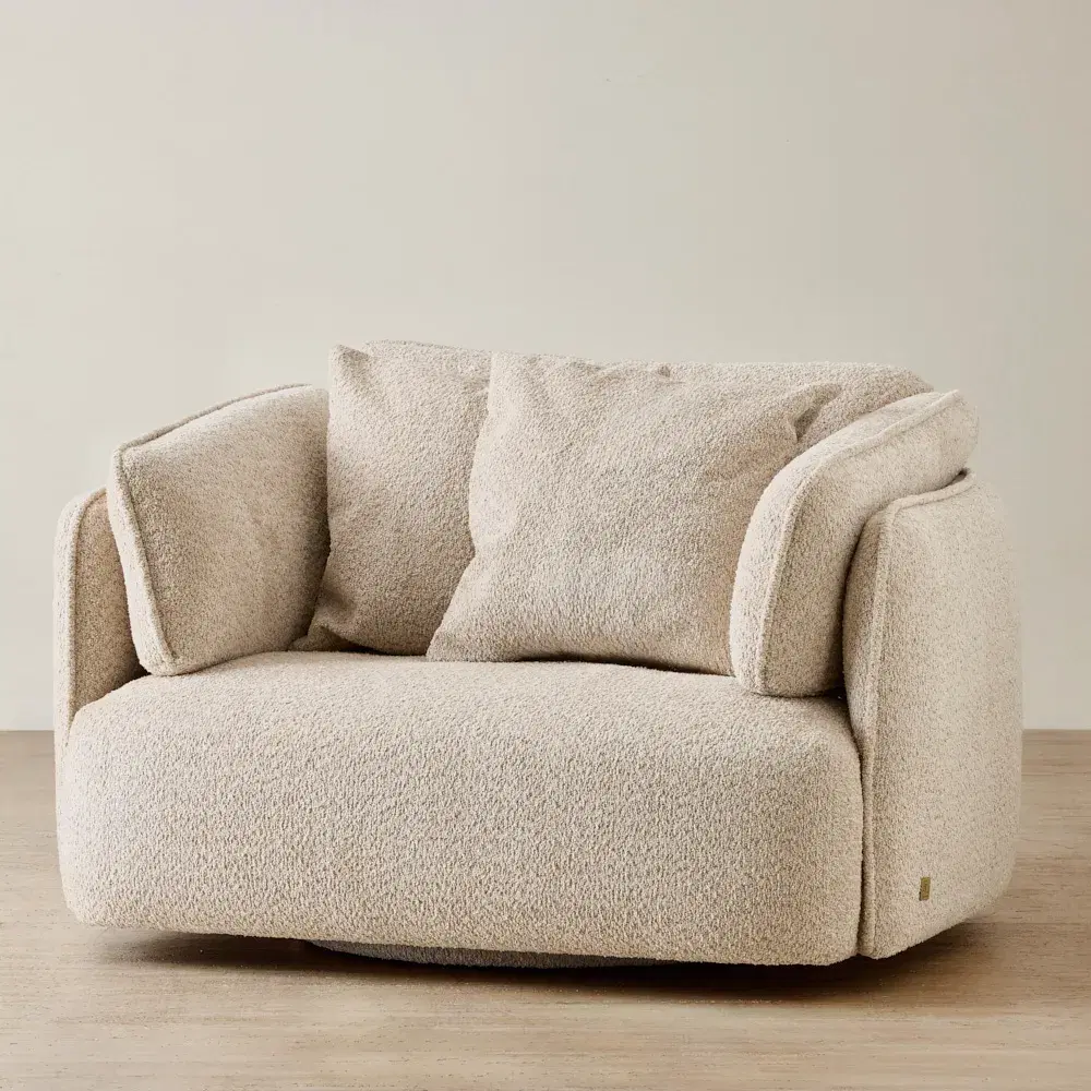 Marcela Mid Beige Woven Fabric Occasional Chair