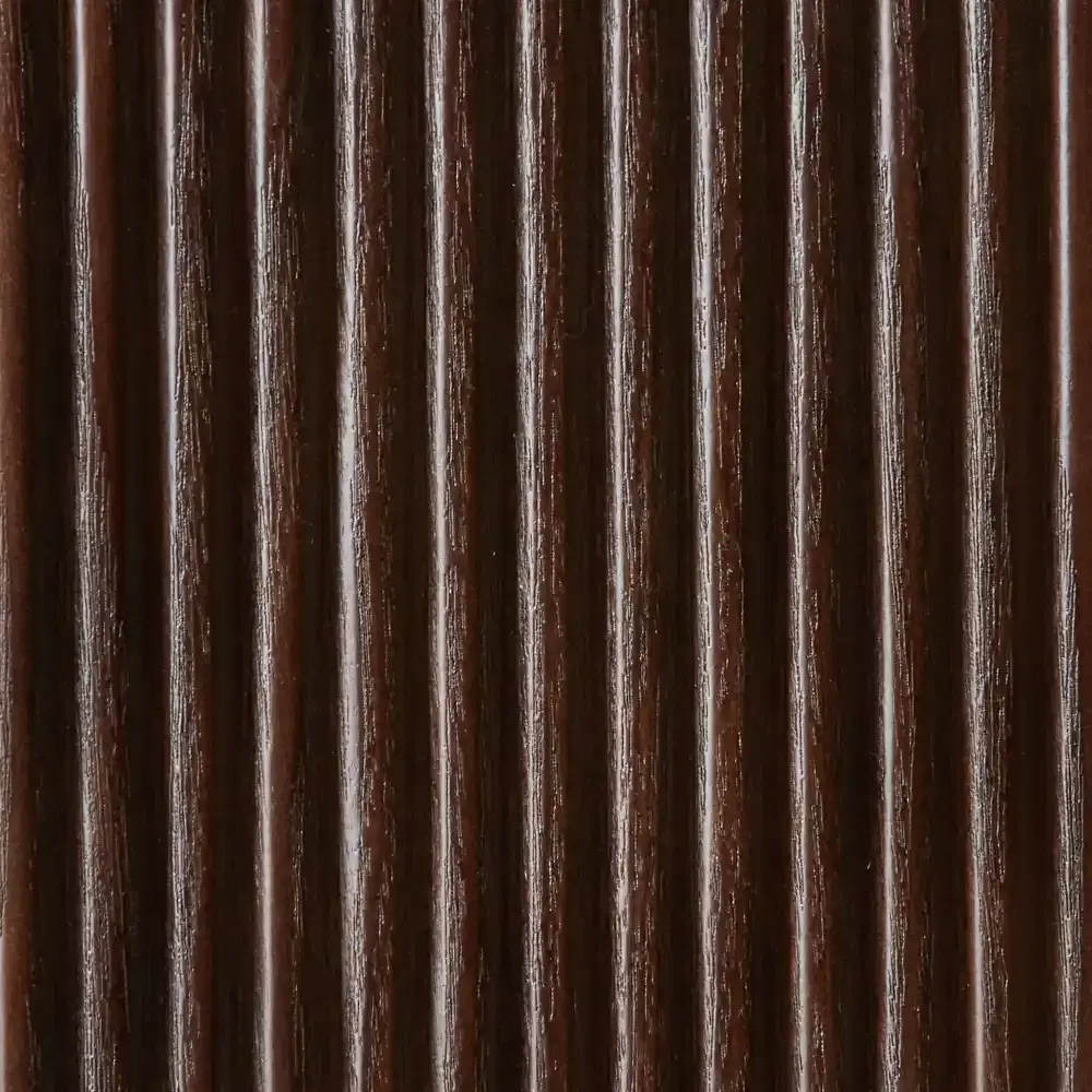 San Pierre Ebony Brown Ash Veneer Study Desk - Cream Travertine Finish Sintered Stone Top