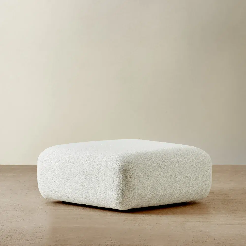 Capri Stone White Modular Ottoman