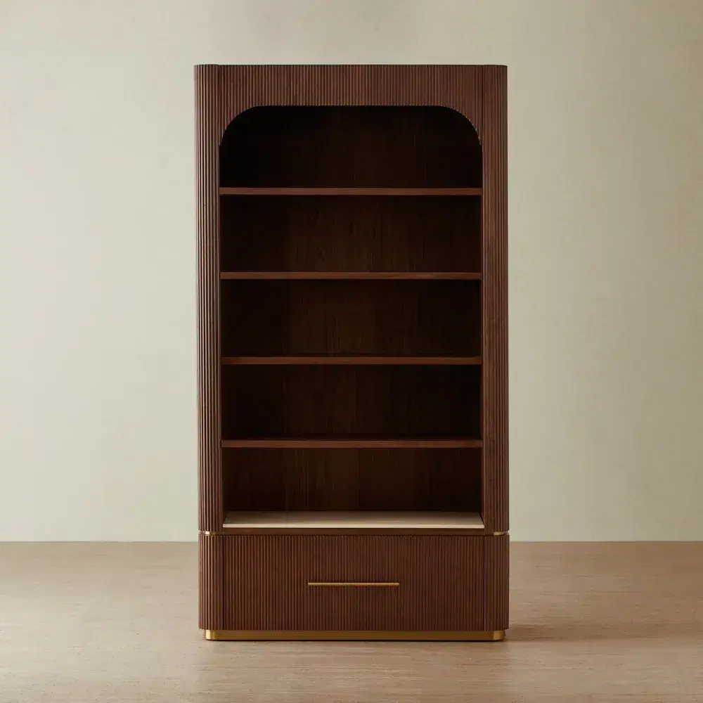 San Pierre II Walnut Veneer Bookshelf