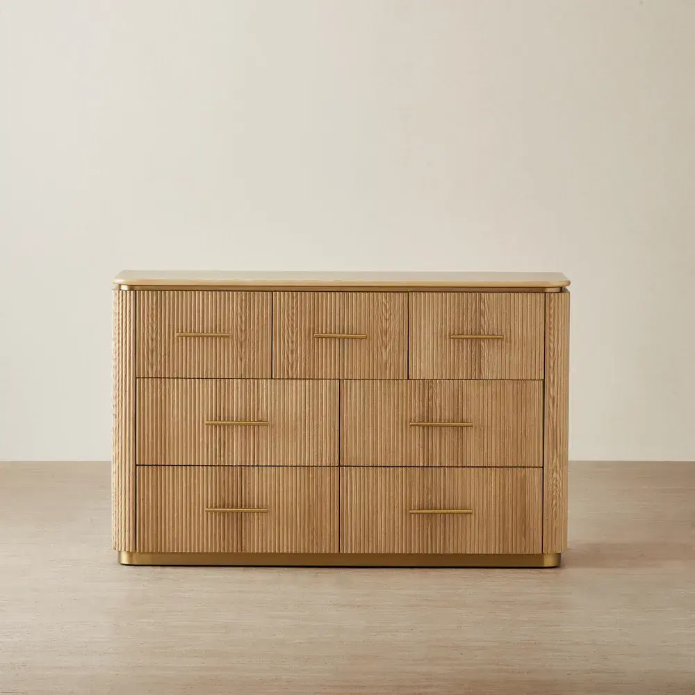 San Pierre Light Brown Ash Kids Bedroom Dresser