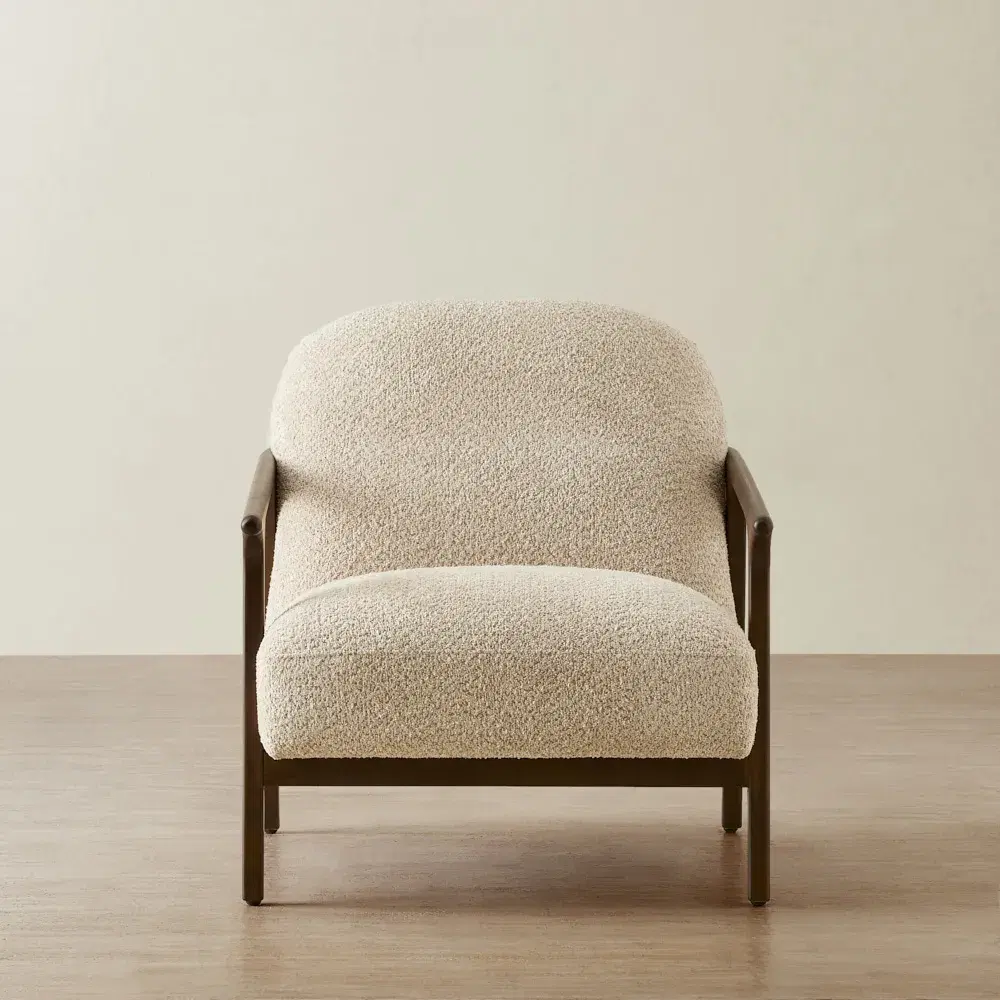 Delphine Mid Beige Fabric Occasional Chair