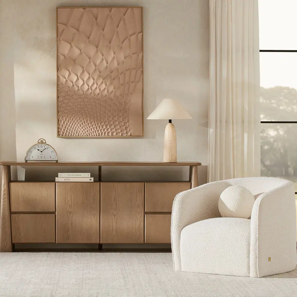 Dunstan Medium Brown Wooden Sideboard