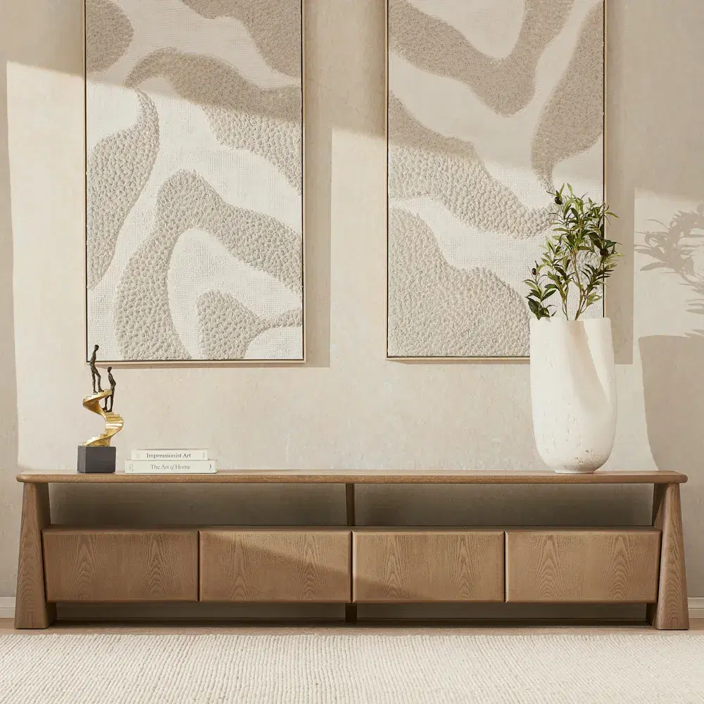 Dunstan Medium Brown Wooden Entertainment Unit