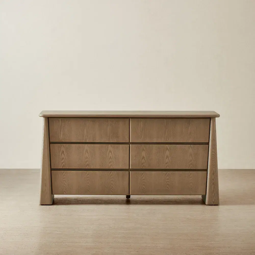 Dunstan Medium Brown Wooden Dresser