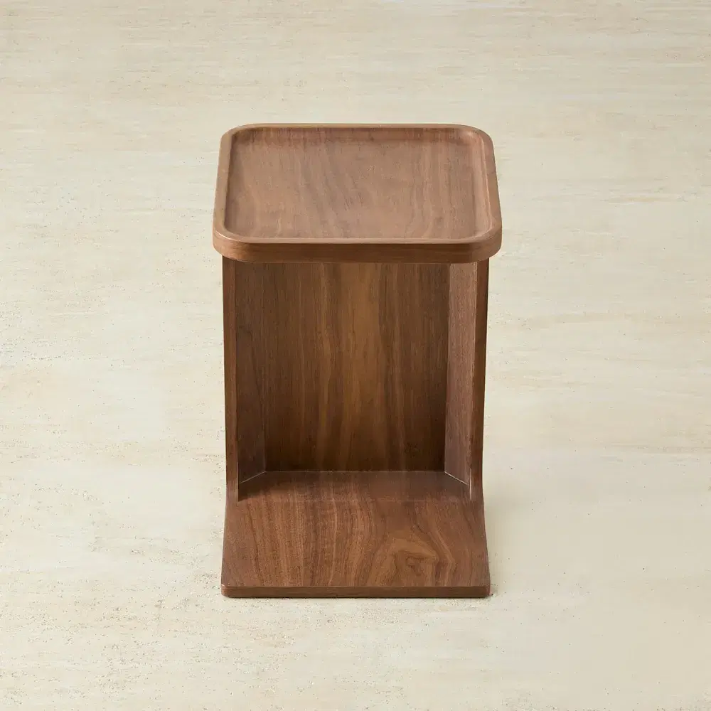 Capri Mocha Walnut Veneer Side Table