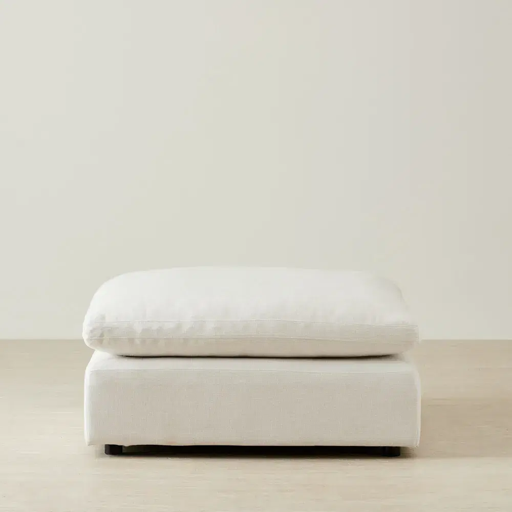 Elora II Arctic White Modular Sofa - Ottoman