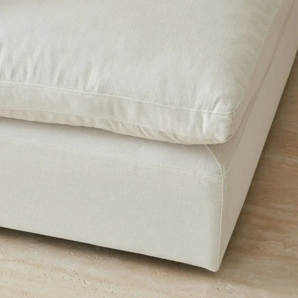 Elora II Arctic White Modular Sofa - Ottoman