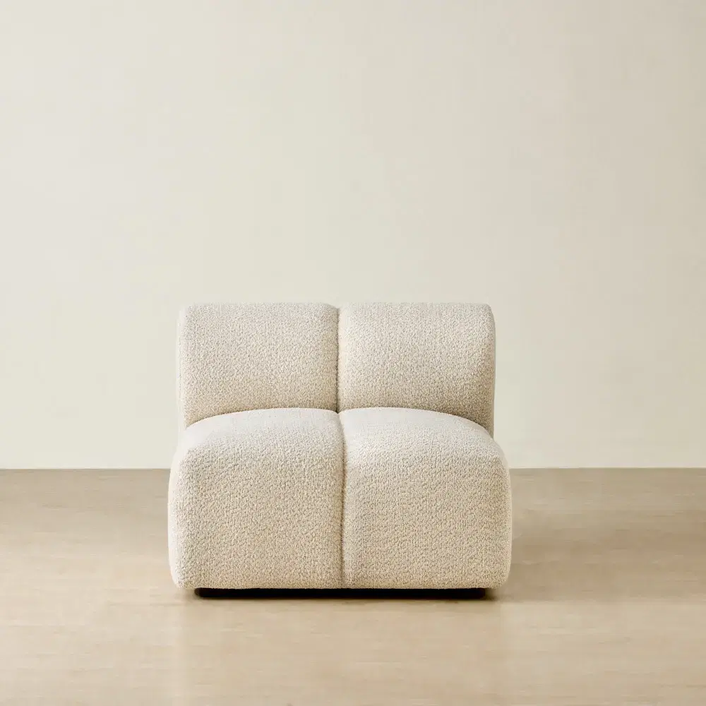 Quincy Stone Cream Woven Fabric Armless Module