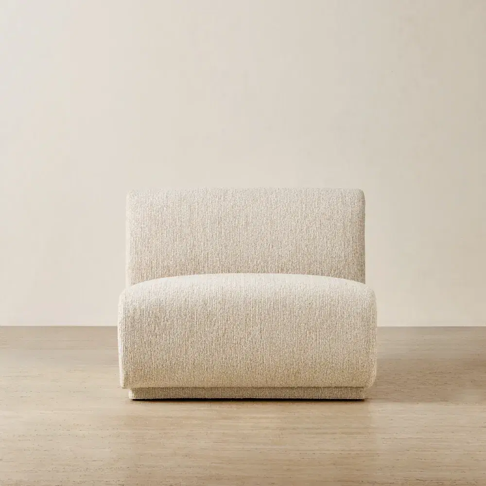 Vero Dusty Beige Fabric Modular Sofa - Armless