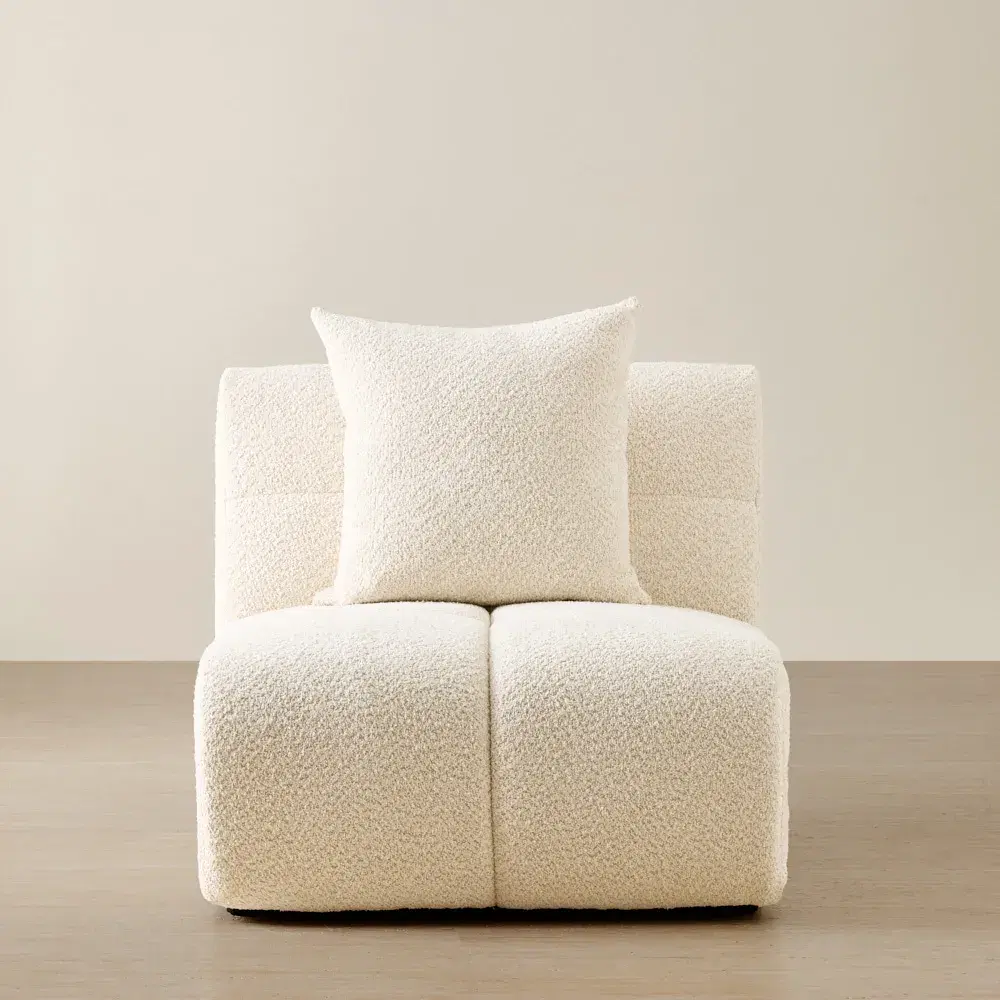 Amity Stone Cream Woven Fabric Armless Module